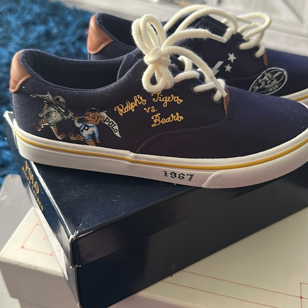 Kids Navy Polo Sneakers